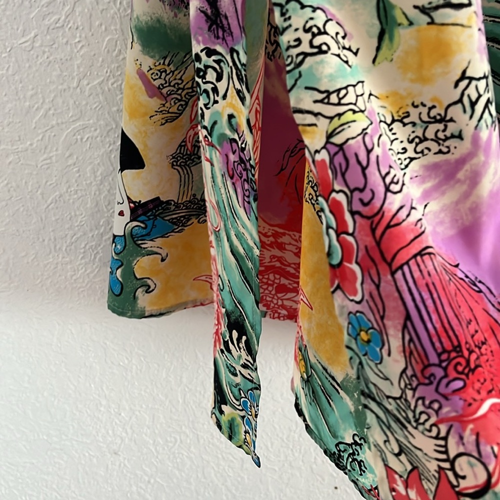 Natori Multicolor Asian Art  Tunic - Picture 8 of 12